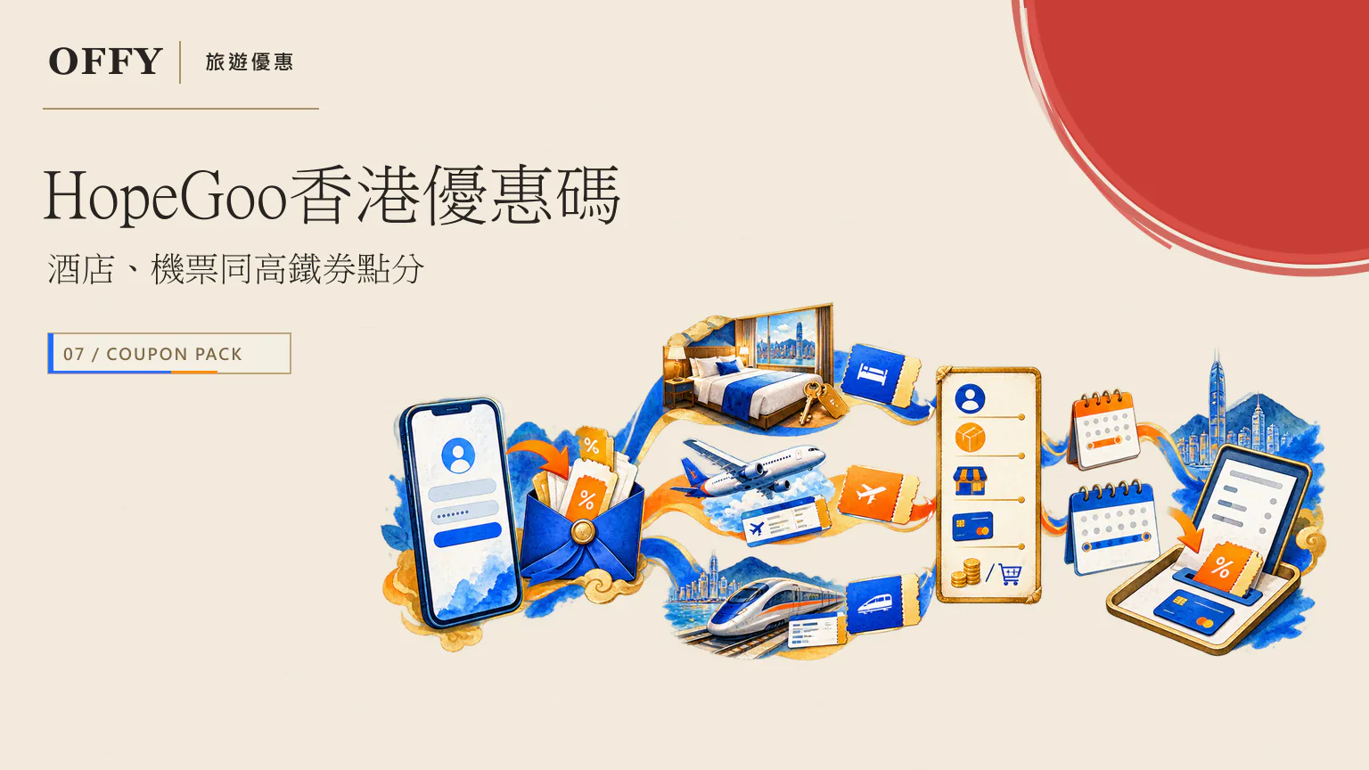 HopeGoo香港優惠碼 酒店、機票同高鐵券點分