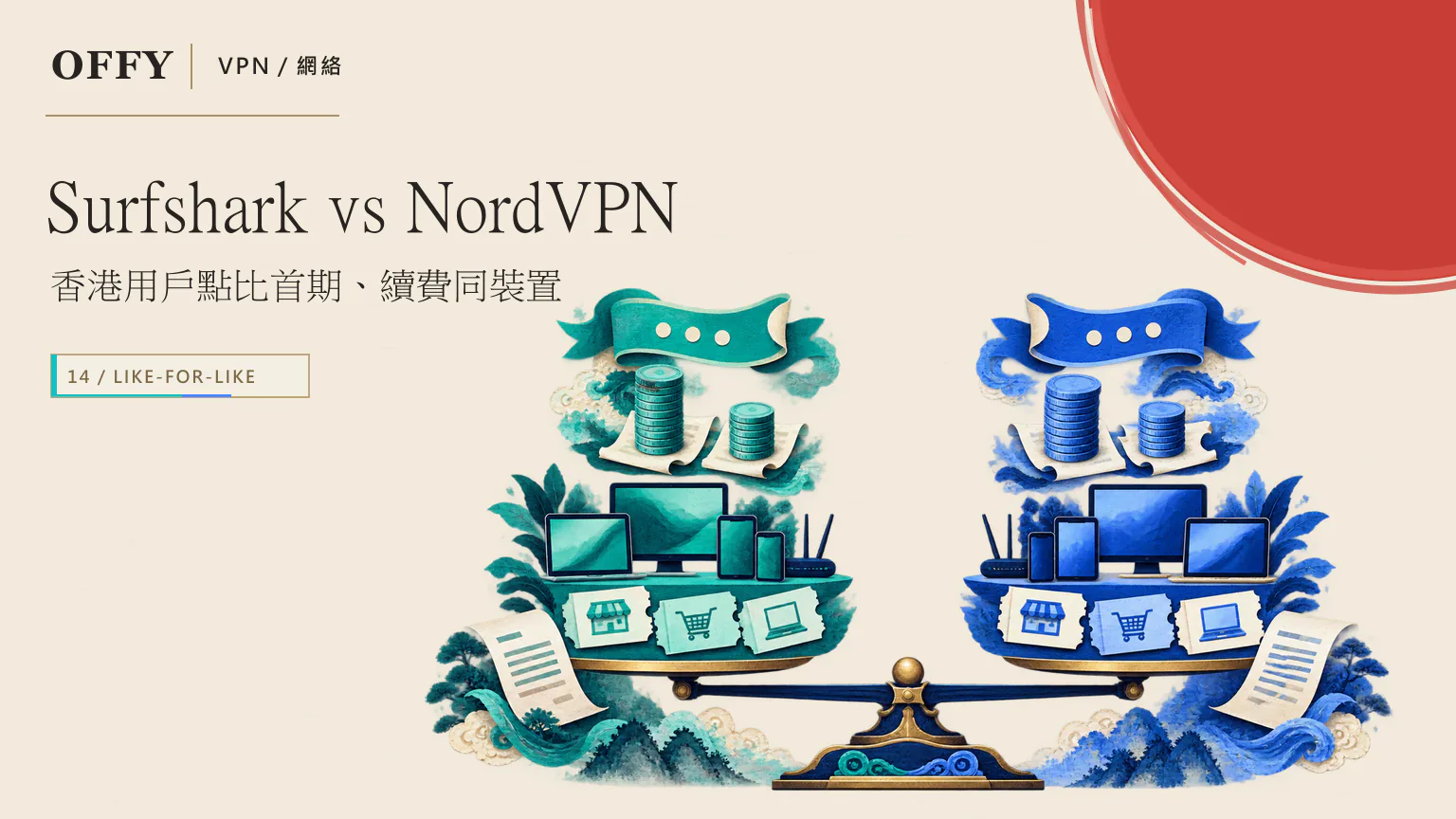 Surfshark vs NordVPN 香港用戶點比首期、續費同裝置
