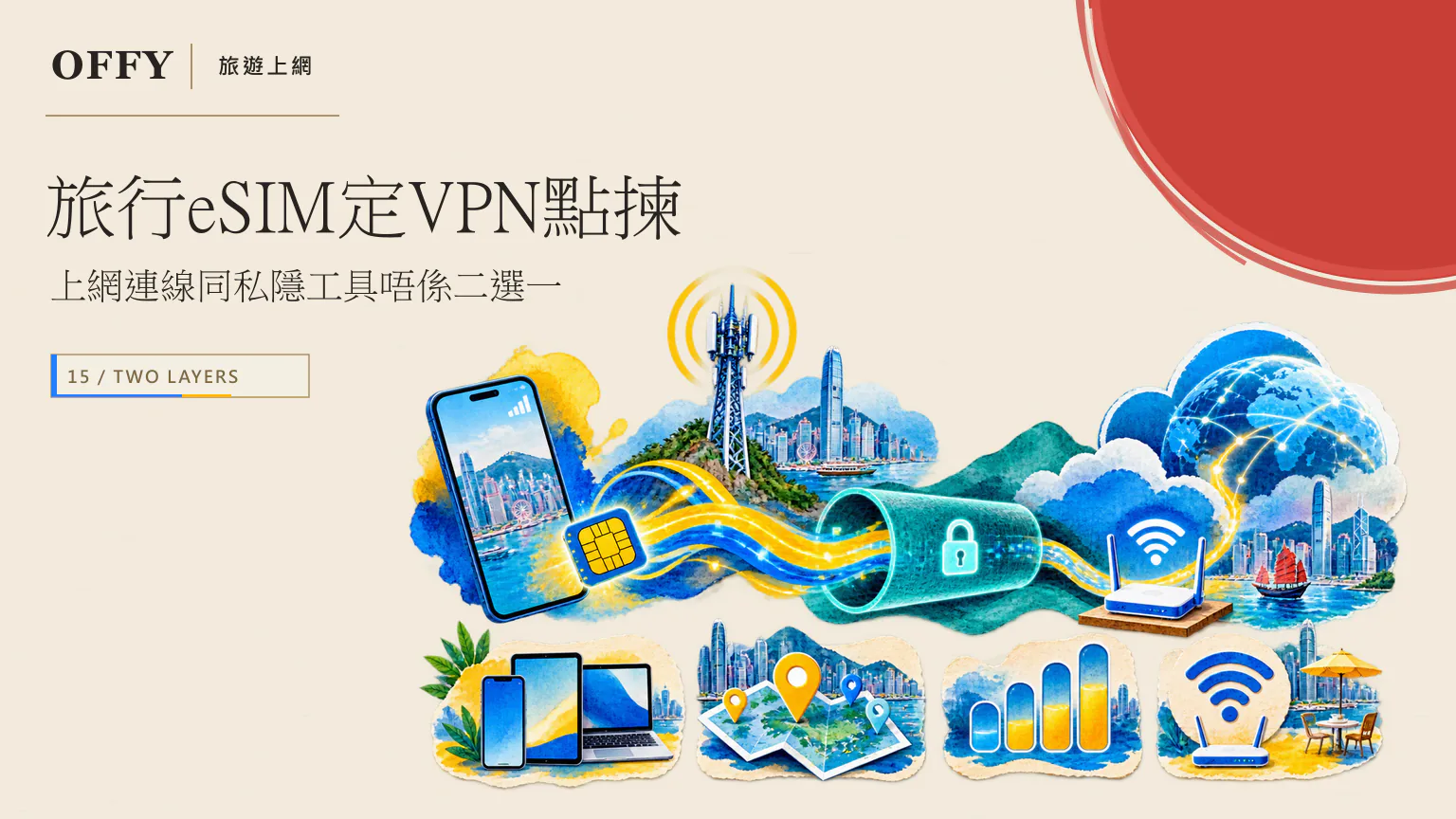 旅行eSIM定VPN點揀 上網連線同私隱工具唔係二選一